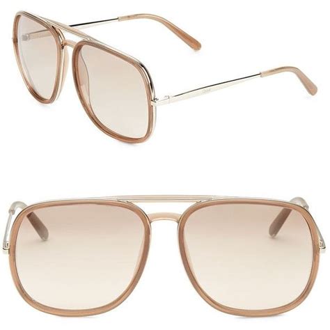 chloe 60mm oversized square sunglasses